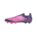 adidas F50 League Laceless Lamine Yamal FG Firm Ground Soccer Cleats- Purple / Cloud White / Lucid Lemon