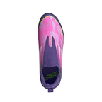 adidas F50 League Laceless Lamine Yamal Kids FG Firm Ground Soccer Cleats- Purple / Cloud White / Lucid Lemon