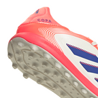 adidas Copa Pure 3 League TF Turf Soccer Cleat - Off White / Lucid Blue / Signal Coral
