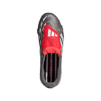 adidas Predator Elite FT FG Junior Fold-Tongue Firm Ground Soccer Cleat- Iron Metallic / Zero Metalic / Lucid Red