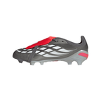 adidas Predator Elite FT FG Junior Fold-Tongue Firm Ground Soccer Cleat- Iron Metallic / Zero Metalic / Lucid Red