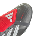 adidas Predator Elite FT FG Junior Fold-Tongue Firm Ground Soccer Cleat- Iron Metallic / Zero Metalic / Lucid Red
