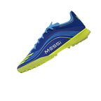 adidas Messi F50 League Junior TF Turf Soccer Cleats- Team Royal Blue/Solar Yellow/Semi Blue Burst