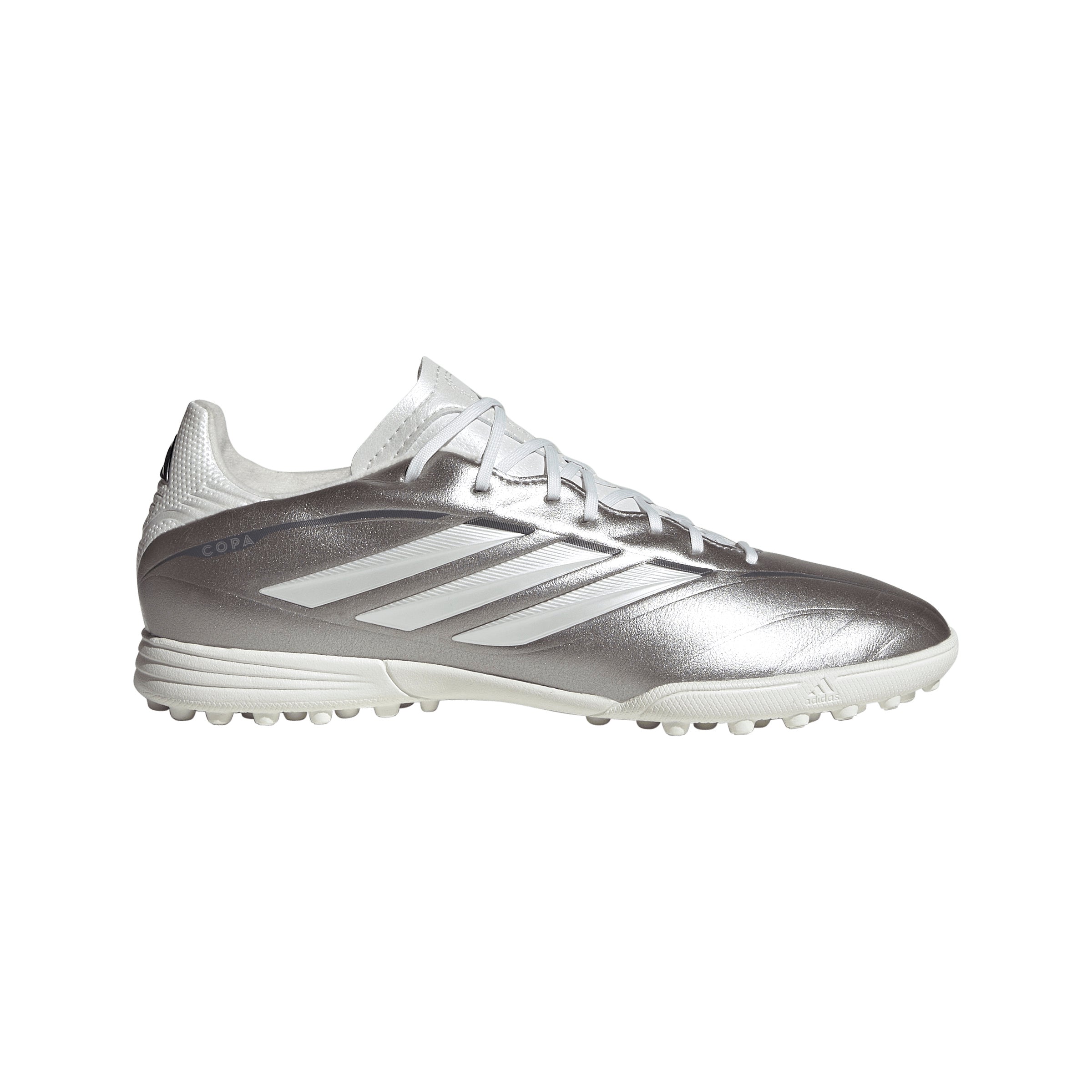 adidas Copa Pure IV League Junior TF Turf Soccer Cleats-Taupe Metallic/ Zero Metallic / Night Metallic