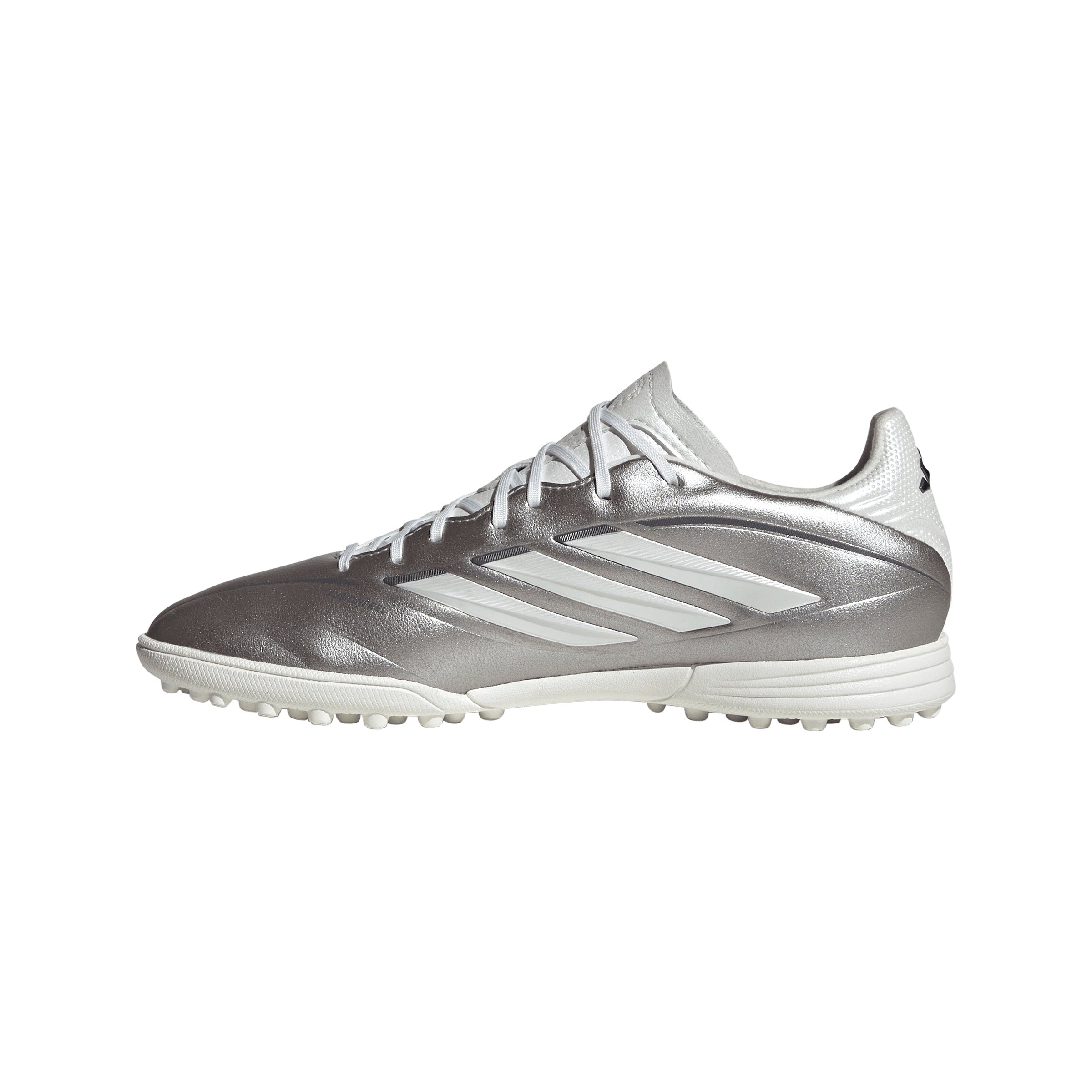 adidas Copa Pure IV League Junior TF Turf Soccer Cleats-Taupe Metallic/ Zero Metallic / Night Metallic