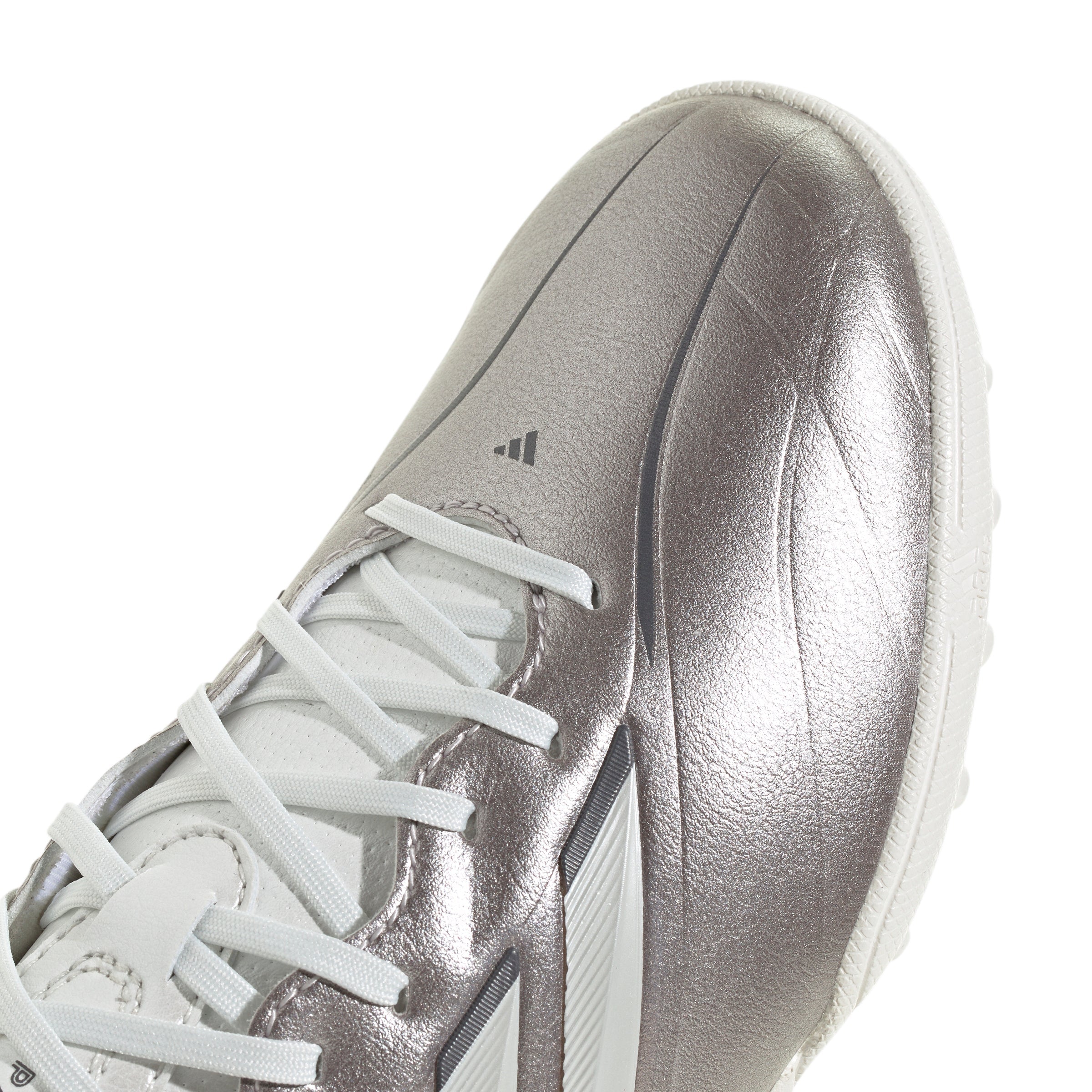 adidas Copa Pure IV League Junior TF Turf Soccer Cleats-Taupe Metallic/ Zero Metallic / Night Metallic