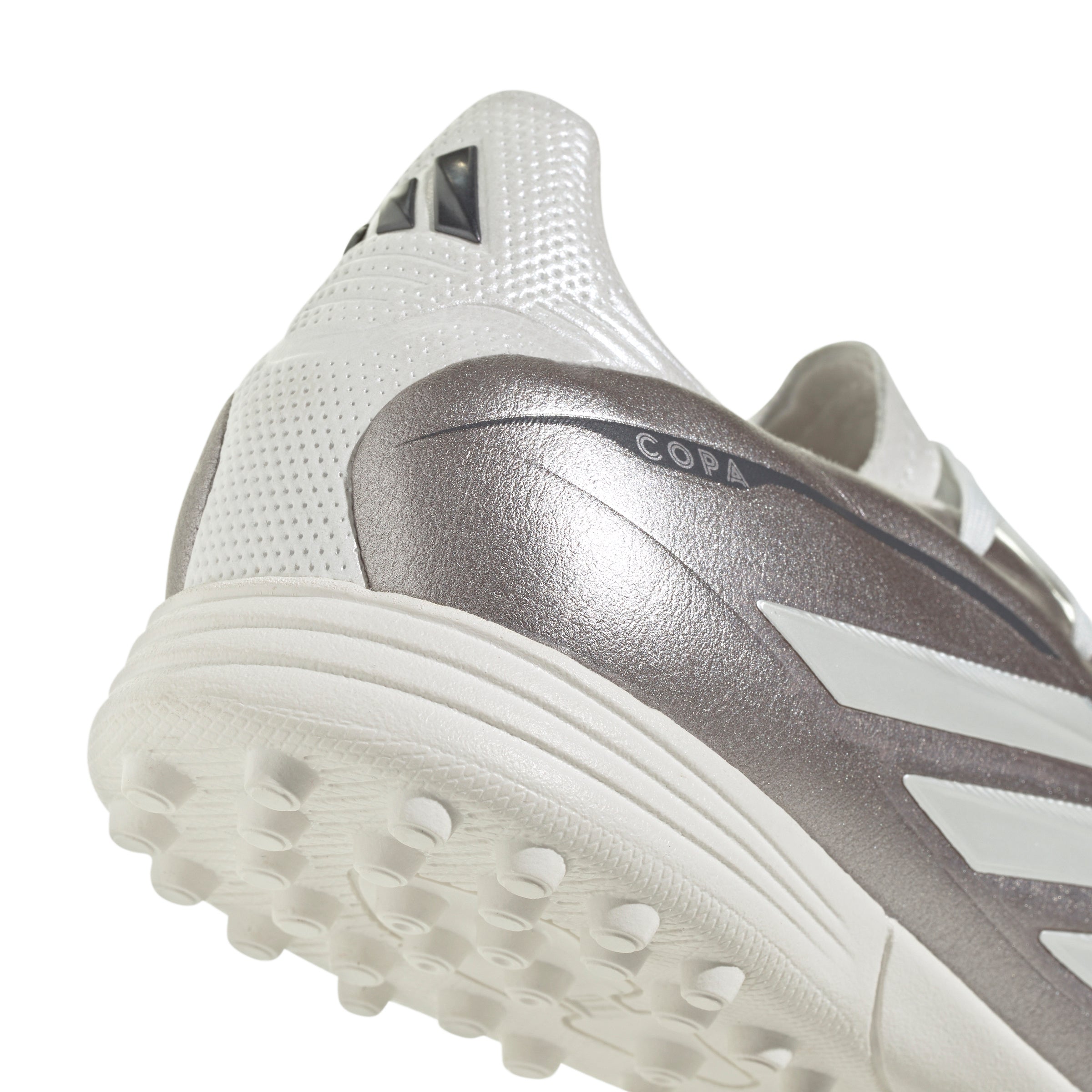 adidas Copa Pure IV League Junior TF Turf Soccer Cleats-Taupe Metallic/ Zero Metallic / Night Metallic