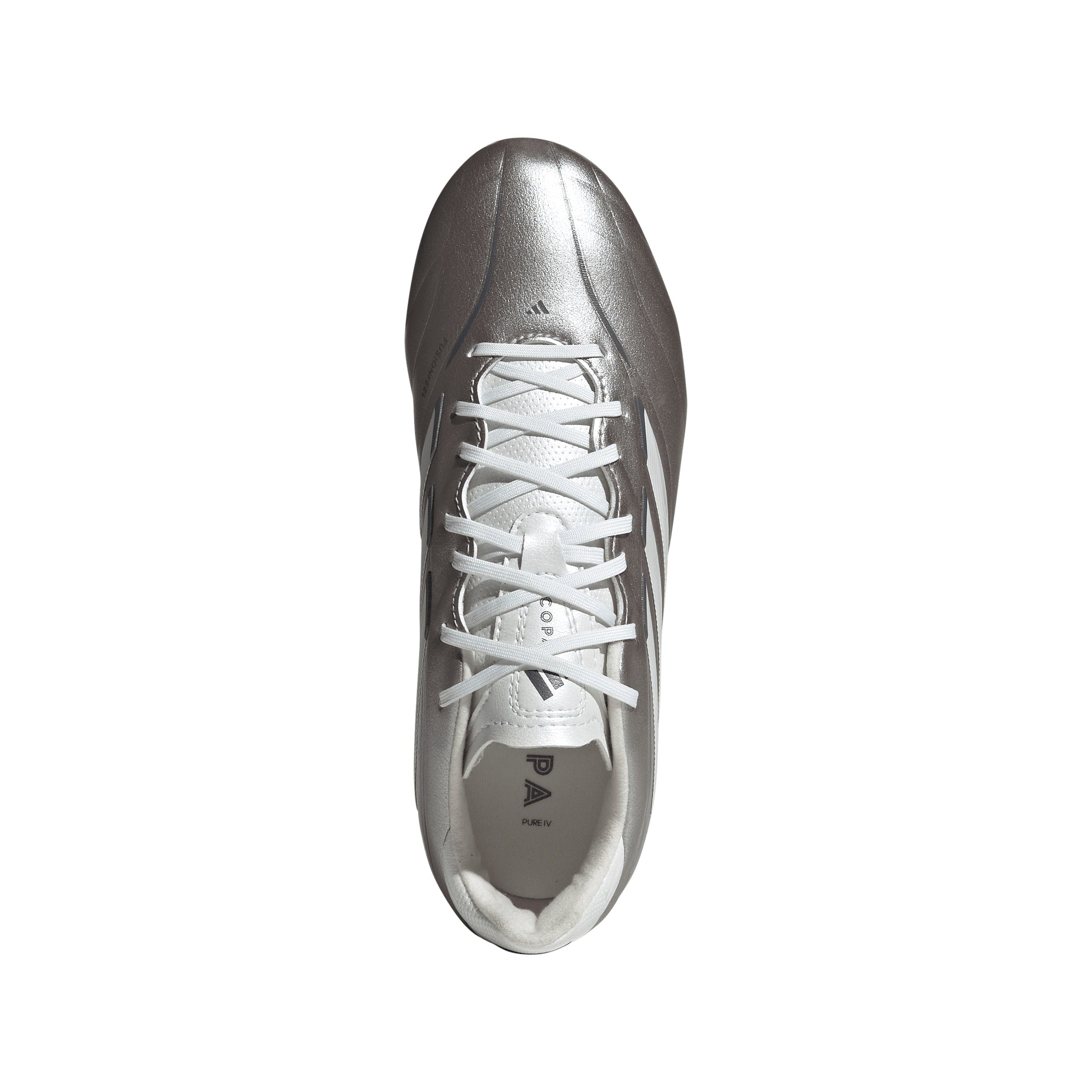 adidas Copa Pure IV League Junior FG Firm Ground Soccer Cleats-Taupe Metallic/ Zero Metallic / Night Metallic