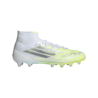 adidas Women’s F50 Sparkfusion Elite Mid FG Firm Ground/Artificial Grass - Cloud White / Iron Metallic / Hi-Res Yellow