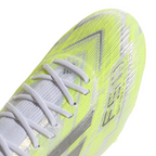 adidas Women’s F50 Sparkfusion Elite Mid FG Firm Ground/Artificial Grass - Cloud White / Iron Metallic / Hi-Res Yellow