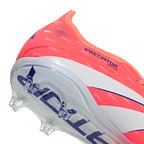 adidas Predator Junior Elite Fold Tongue  FG Firm Ground Soccer Cleat - Signal Coral / Cloud White / Beam Orange