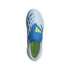 adidas Predator League Kids FoldTongue  FT TF Turf Soccer Cleat - Crystal Sky / Ray Blue / Team Solar Yellow 2