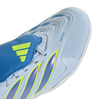 adidas Predator League Kids FoldTongue  FT TF Turf Soccer Cleat - Crystal Sky / Ray Blue / Team Solar Yellow 2