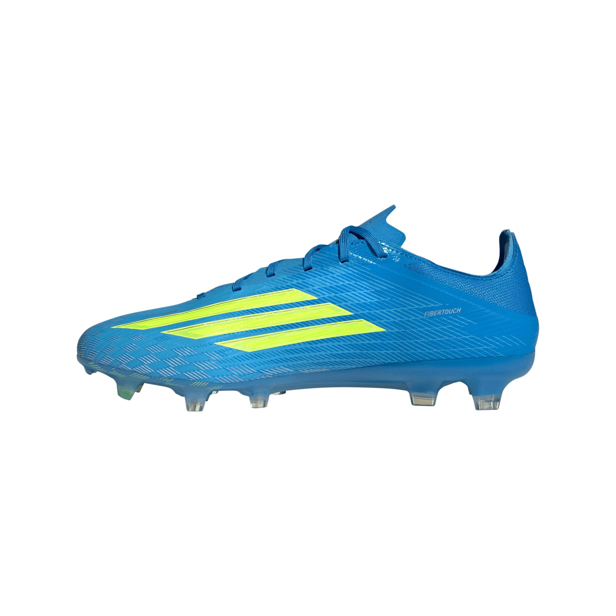 adidas F50 Pro FG Firm Ground Soccer Cleats- Lucid Ray Blue / Team Solar Yellow 2 / Lucid Aquamarine