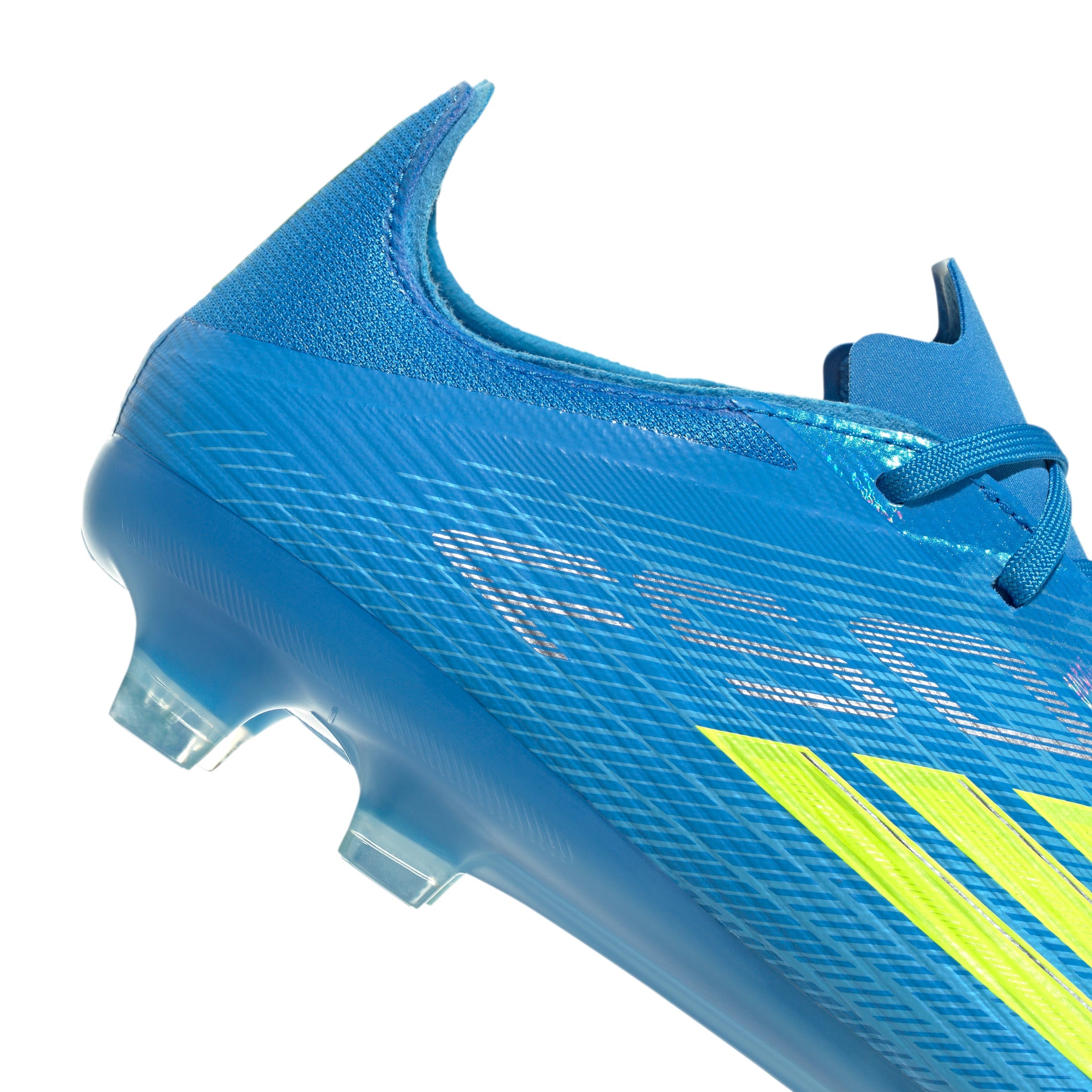 adidas F50 Pro FG Firm Ground Soccer Cleats- Lucid Ray Blue / Team Solar Yellow 2 / Lucid Aquamarine