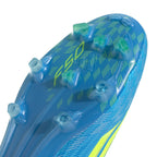 adidas F50 Pro FG Firm Ground Soccer Cleats- Lucid Ray Blue / Team Solar Yellow 2 / Lucid Aquamarine