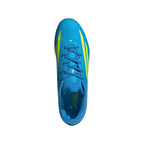 adidas F50 League FG Firm Ground Soccer Cleats- Lucid Ray Blue / Team Solar Yellow 2 / Lucid Aquamarine