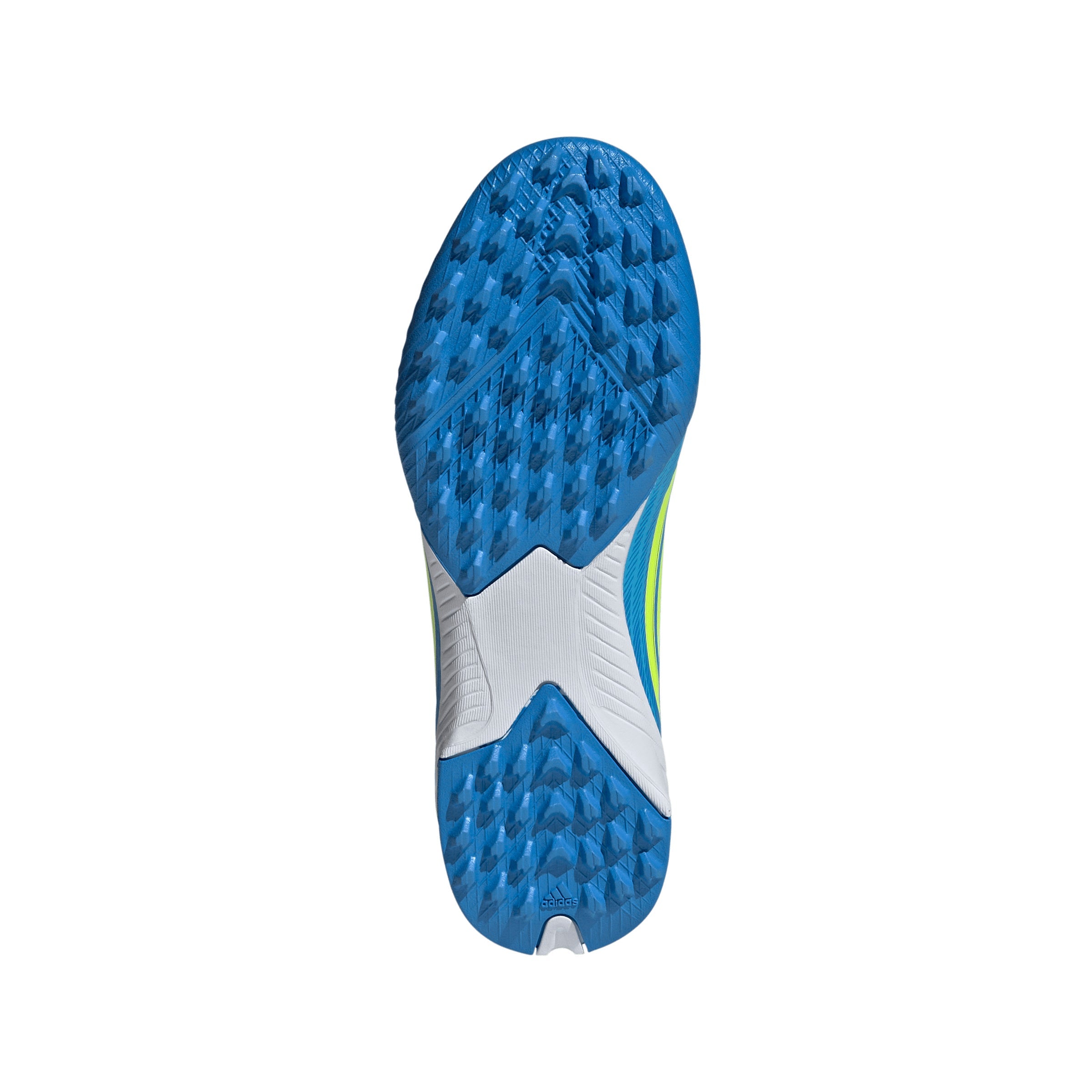 adidas F50 League Junior TF Turf Soccer Cleats- Lucid Ray Blue / Team Solar Yellow 2 / Lucid Aquamarine