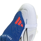 adidas Predator Jude Bellingham Elite FoldTongue FT FG Firm Ground Soccer Cleats- Cloud White / Zero Metalic / Royal Blue