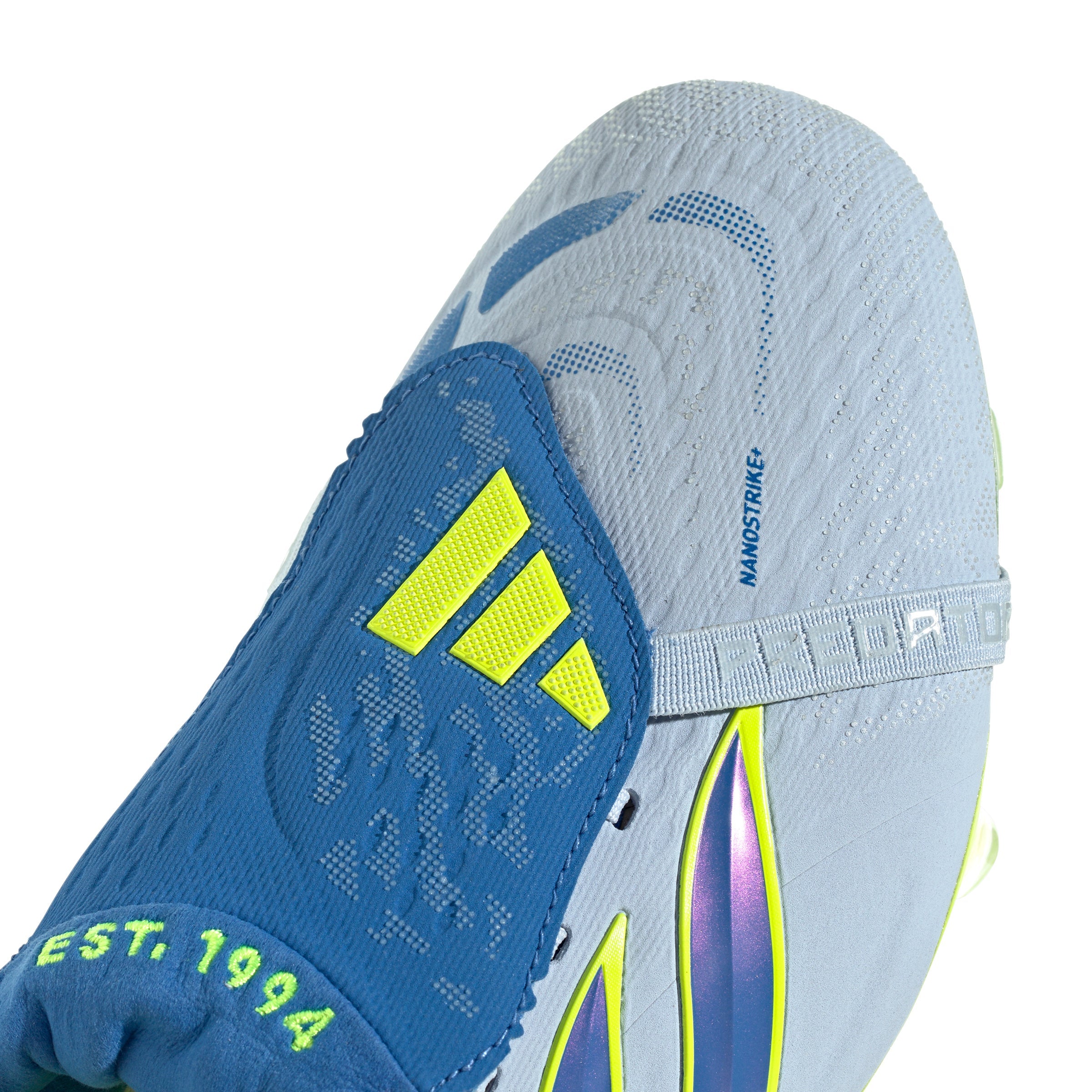 adidas Predator Elite FoldTongue FT FG Firm Ground Soccer Cleats- Crystal Sky/Ray Blue/Team Solar Yellow 2