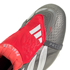 adidas Predator Elite FoldTongue FT FG Firm Ground Soccer Cleats- Iron Metallic / Cloud White / Lucid Red
