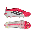 adidas Predator Elite FoldTongue FT FG Firm Ground Soccer Cleats- Lucid Red / Core Black / Cloud White