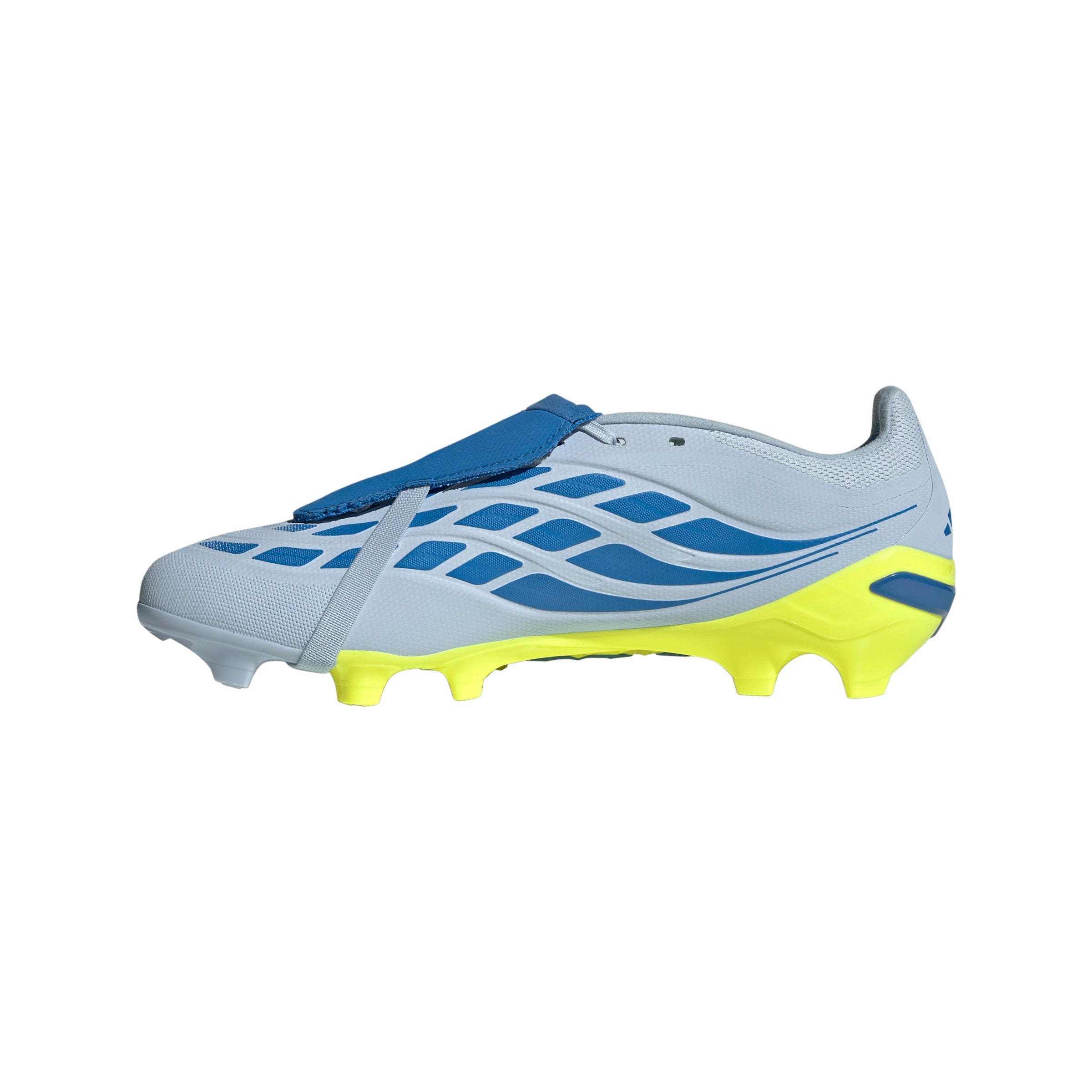 adidas Predator League FoldTongue FG Firm Ground Soccer Cleat - Crystal Sky/Ray Blue/Team Solar Yellow 2