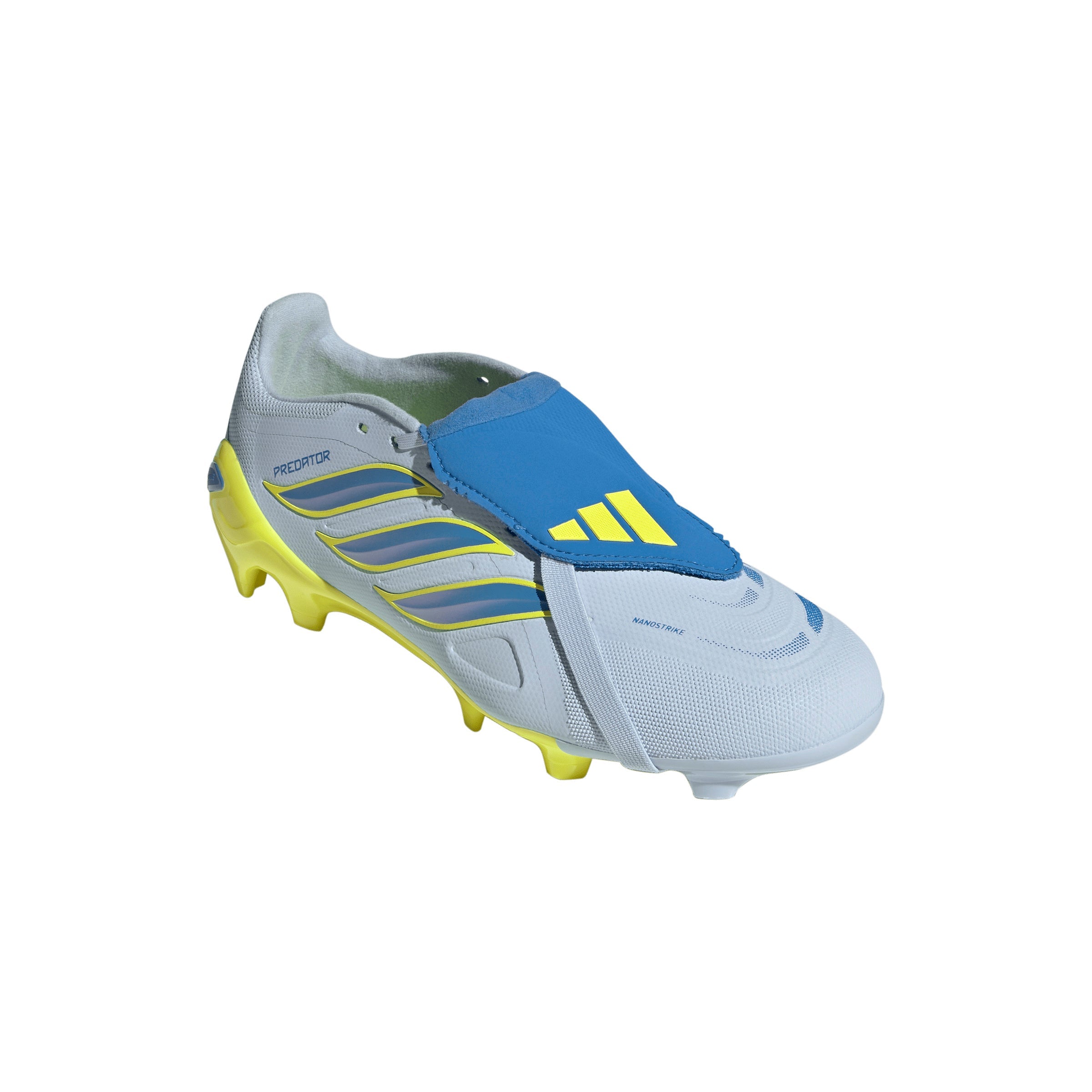 adidas Predator League FoldTongue FG Firm Ground Soccer Cleat - Crystal Sky/Ray Blue/Team Solar Yellow 2
