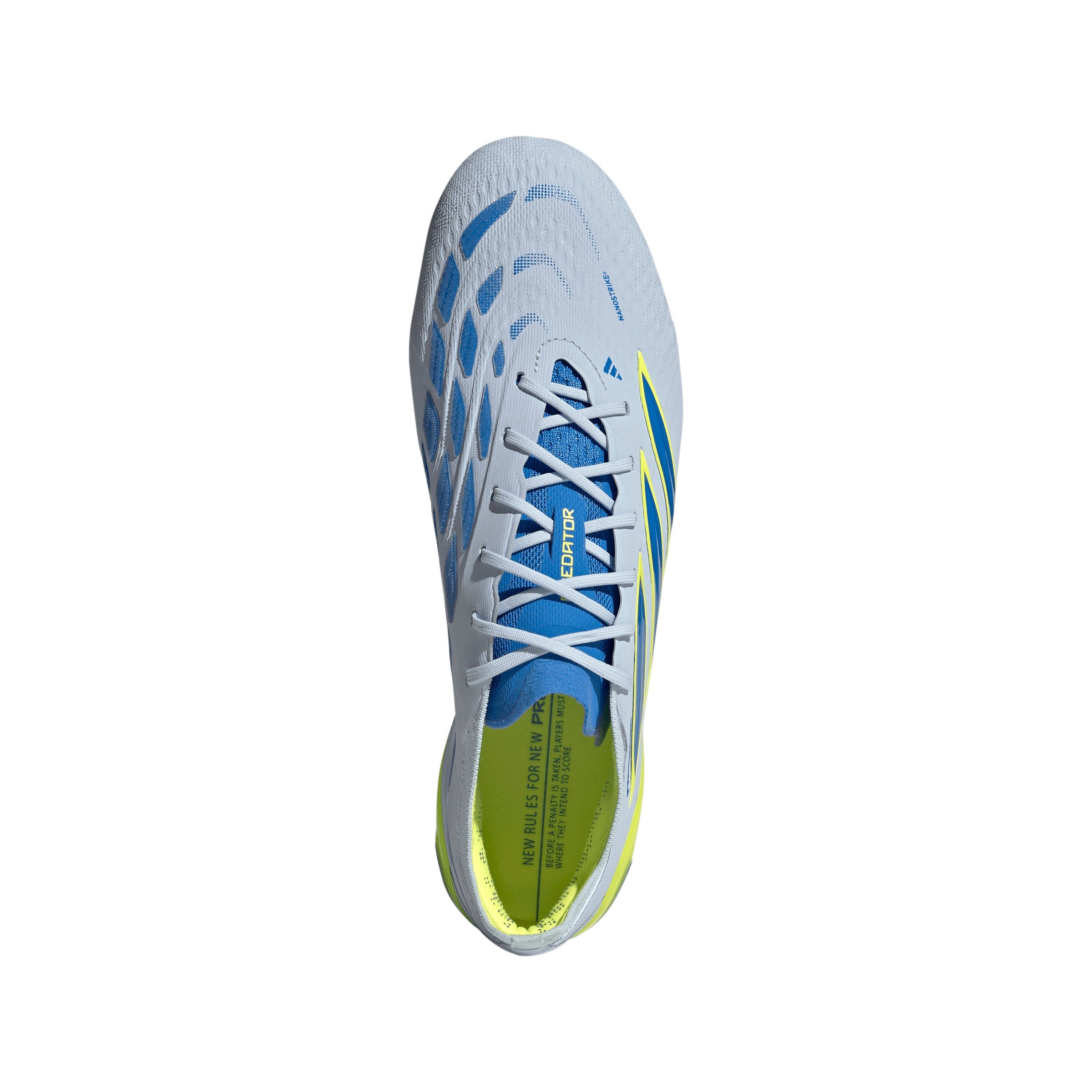 adidas Predator Elite FG Firm Ground Soccer Cleats- Crystal Sky / Ray Blue / Team Solar Yellow 2