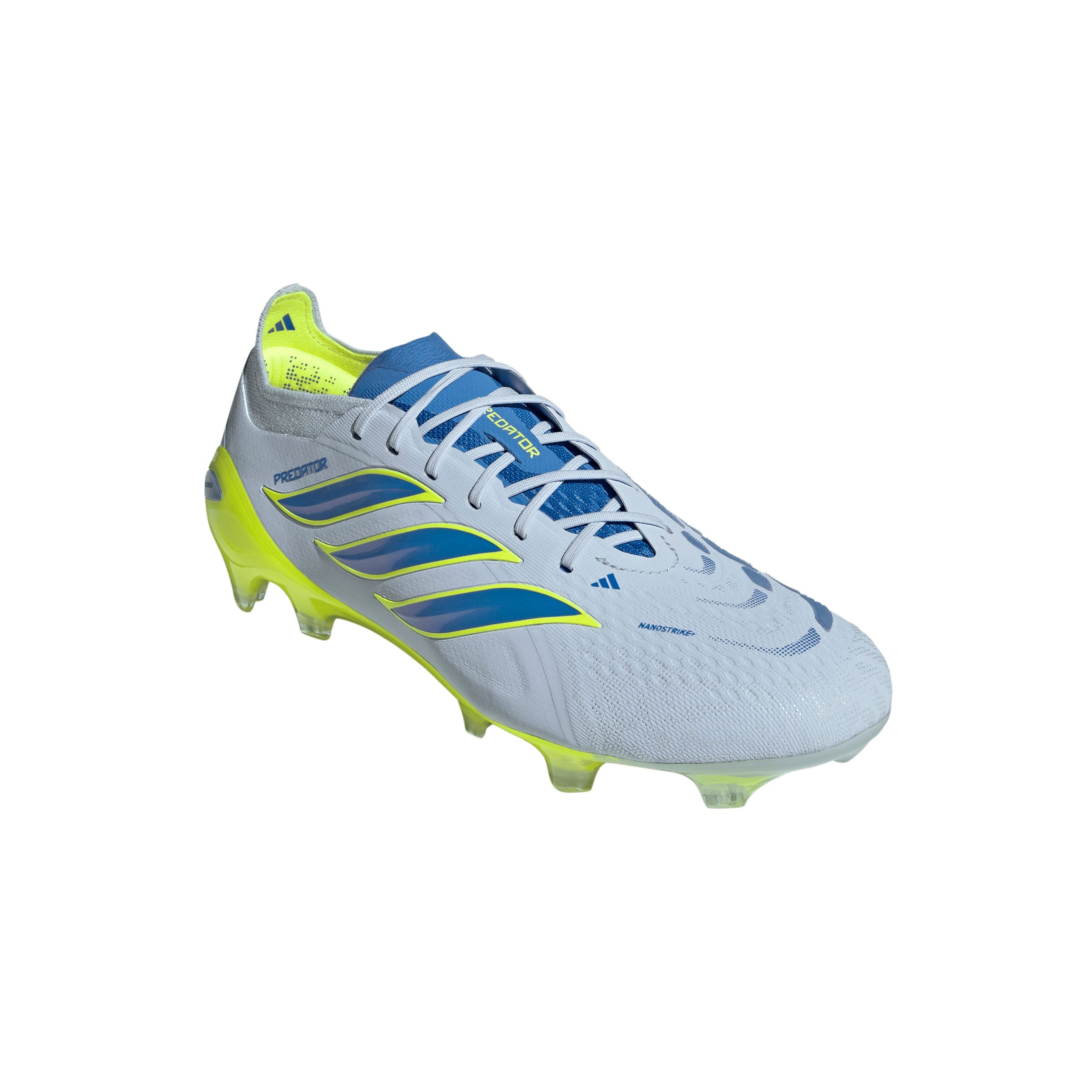 adidas Predator Elite FG Firm Ground Soccer Cleats- Crystal Sky / Ray Blue / Team Solar Yellow 2
