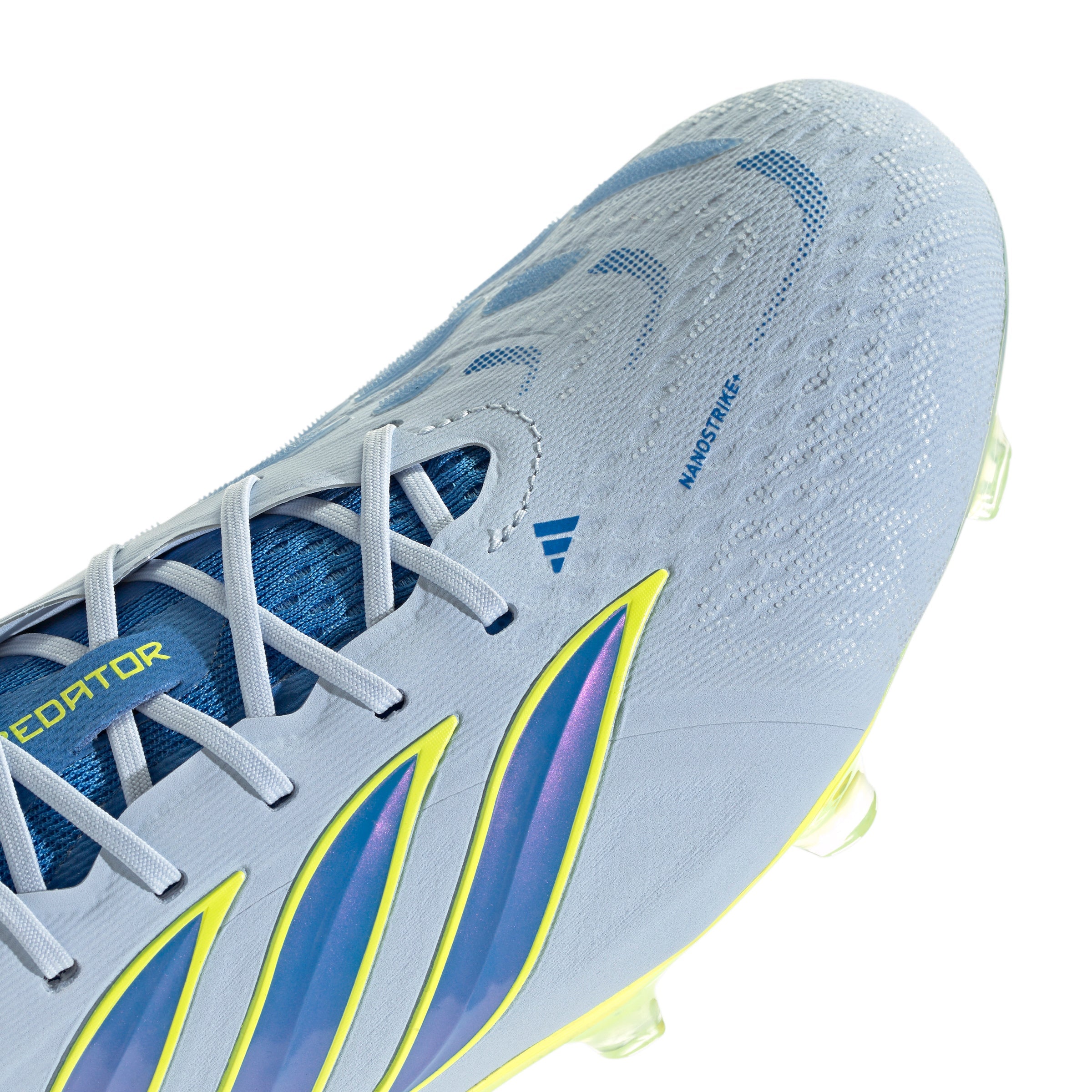 adidas Predator Elite FG Firm Ground Soccer Cleats- Crystal Sky / Ray Blue / Team Solar Yellow 2
