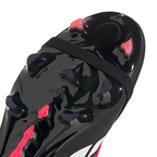 adidas Predator Pro Fold Tongue FT FG Firm Ground Soccer Cleat -Core Black / Cloud White / Lucid Red