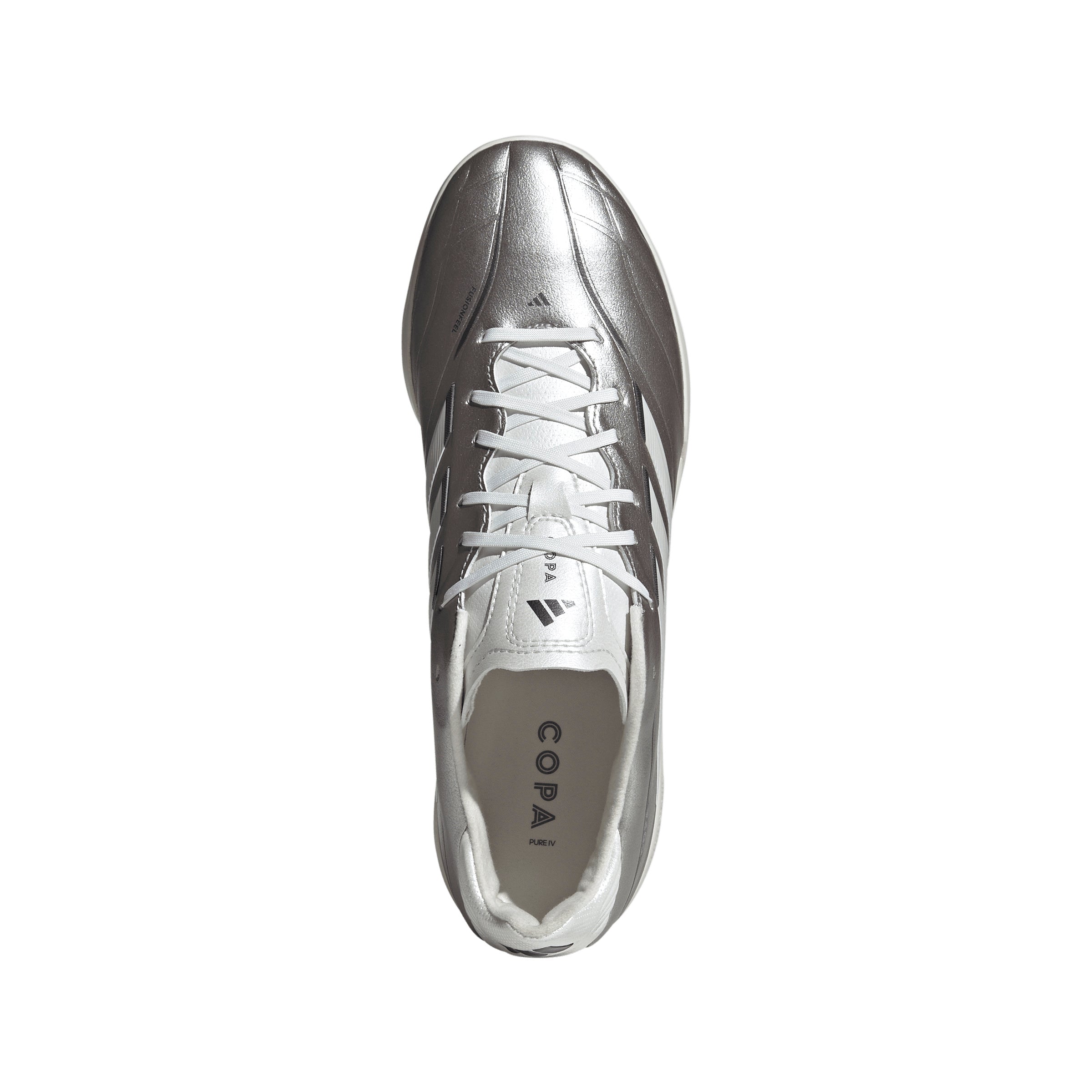 adidas Copa Pure IV League TF Turf Soccer Cleats- Taupe Metallic/ Zero Metallic / Night Metallic