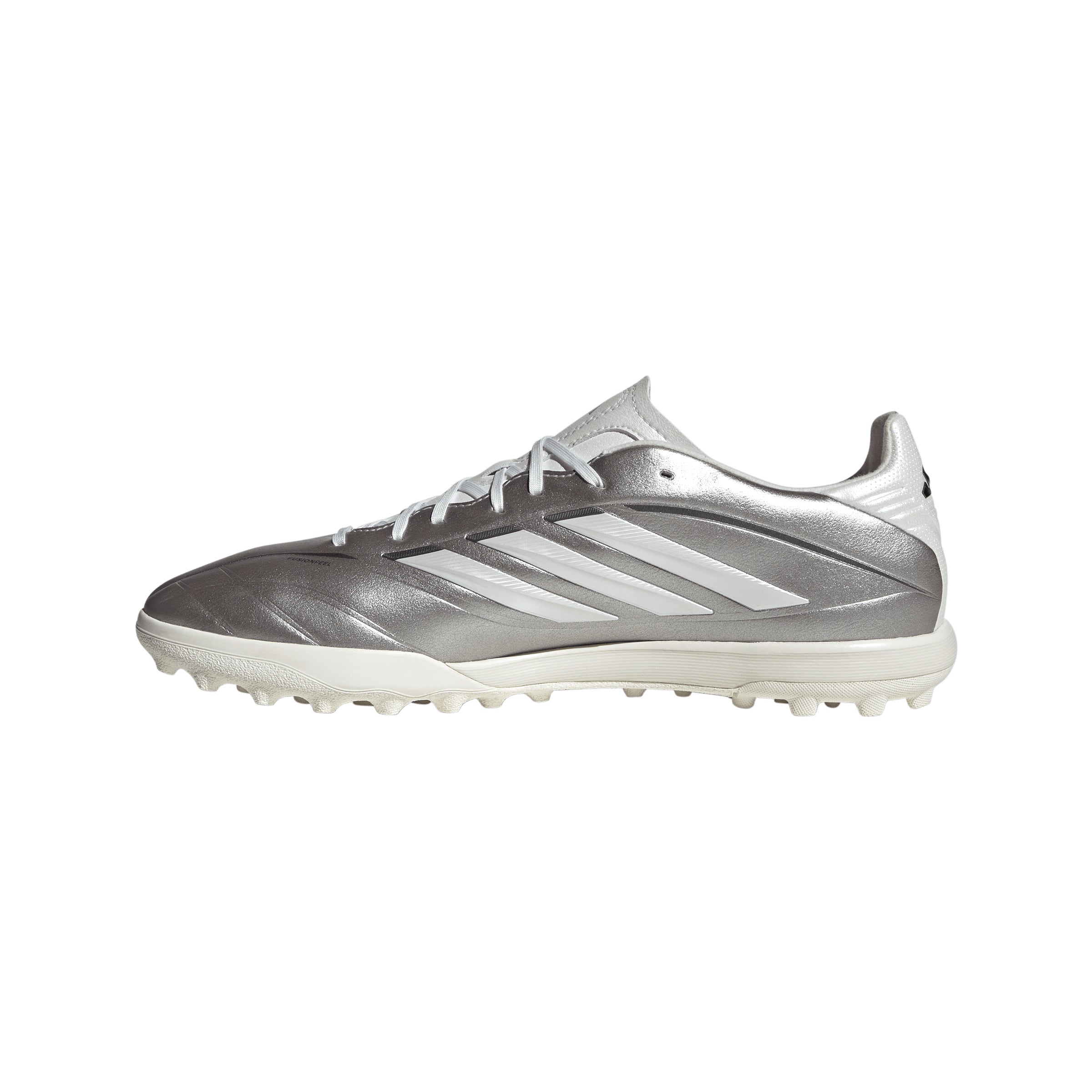 adidas Copa Pure IV League TF Turf Soccer Cleats- Taupe Metallic/ Zero Metallic / Night Metallic