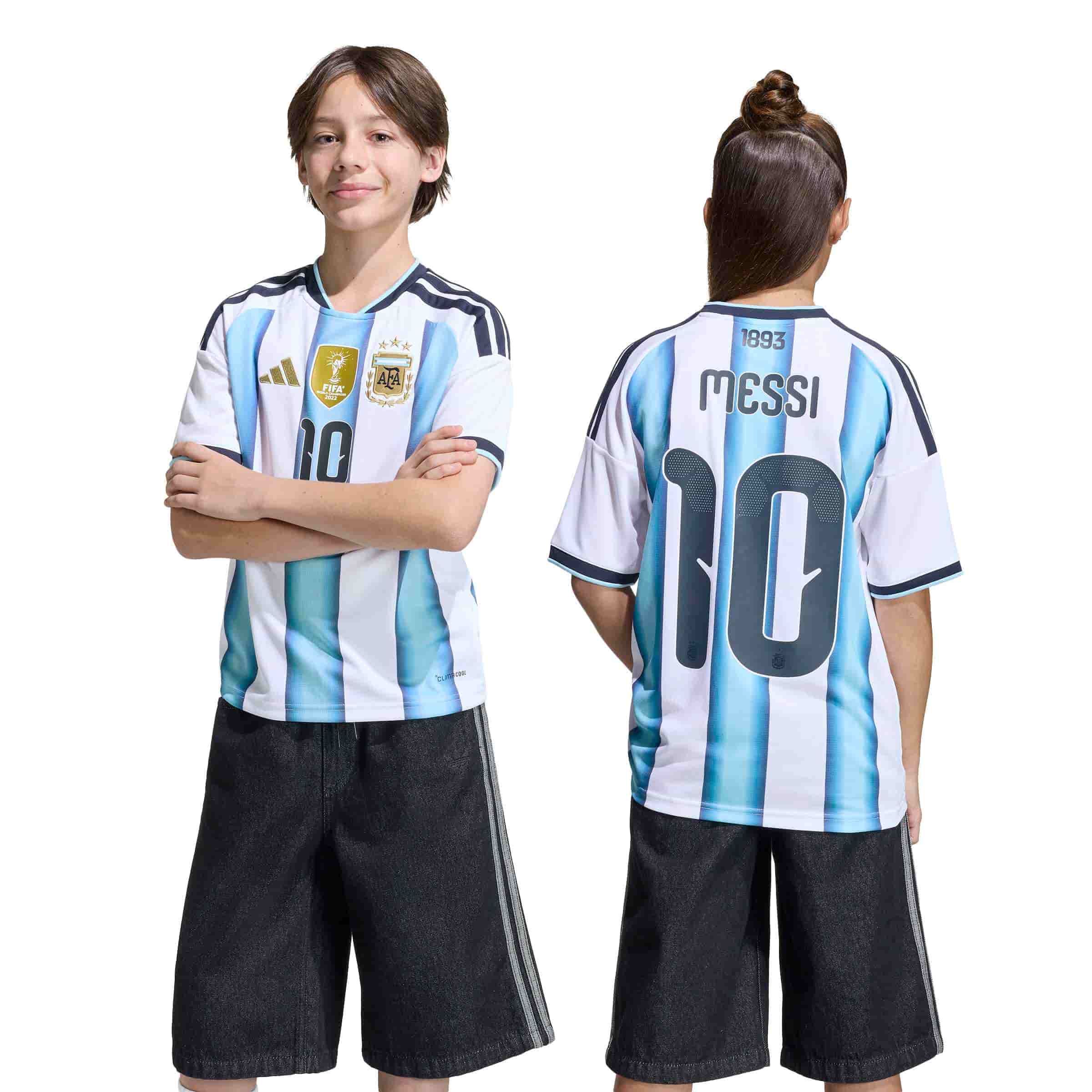 Argentina 26 Home Messi Jersey Jr.