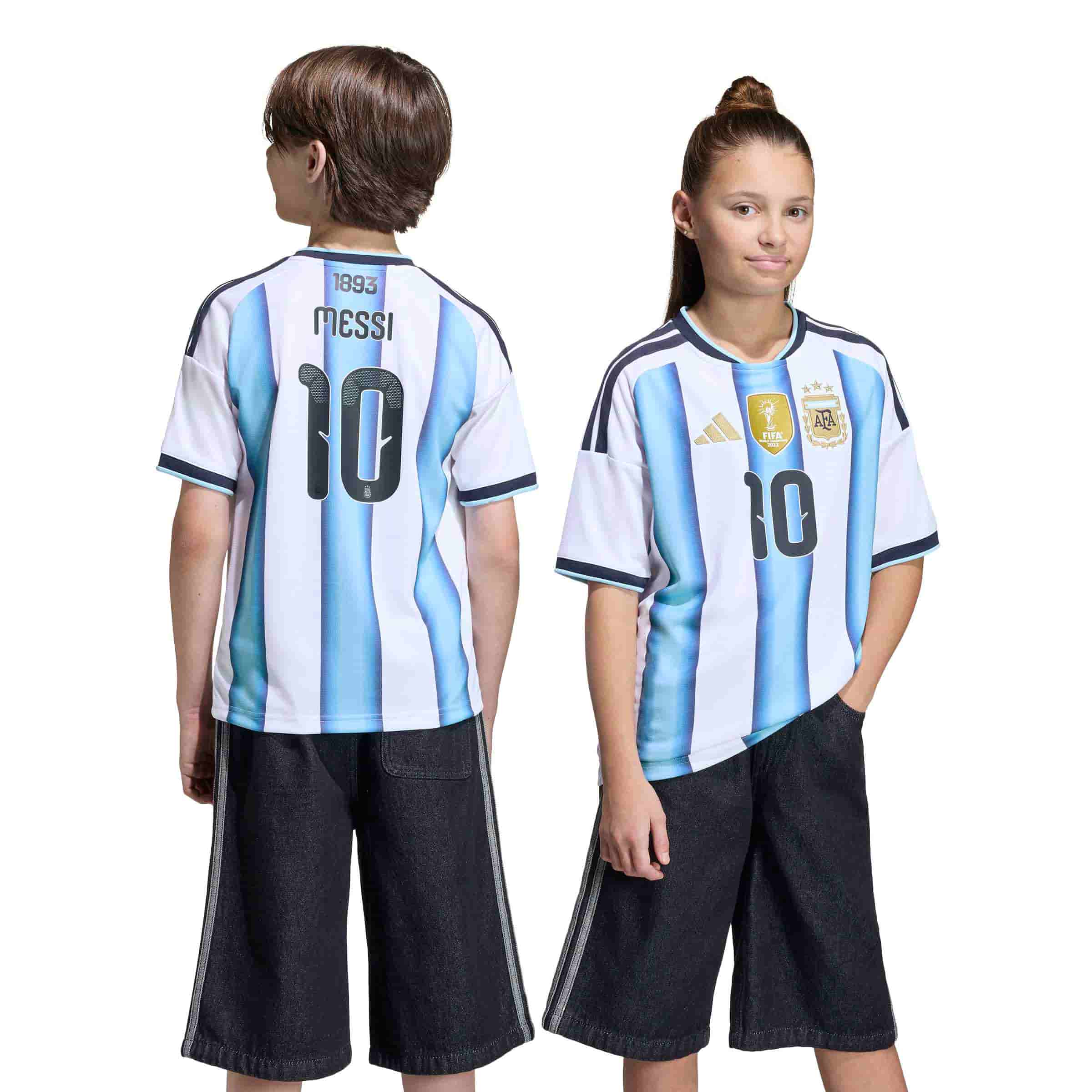 Argentina 26 Home Messi Jersey Jr.