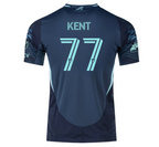 adidas Ryan Kent Seattle Sounders Authentic Away Jersey 25/26 w/ MLS Patches & Sponsor (Aura Ink)