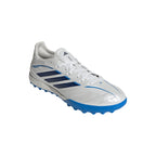 adidas Copa Pure IV Pro TF Turf Soccer Cleat - Zero Metalic / Dark Blue / Lucid Ray Blue