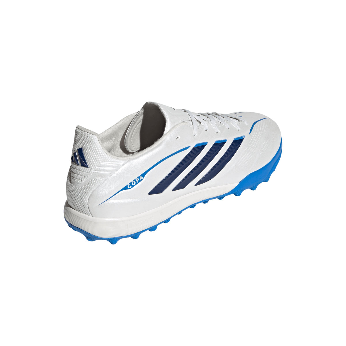 adidas Copa Pure IV Pro TF Turf Soccer Cleat - Zero Metalic / Dark Blue / Lucid Ray Blue