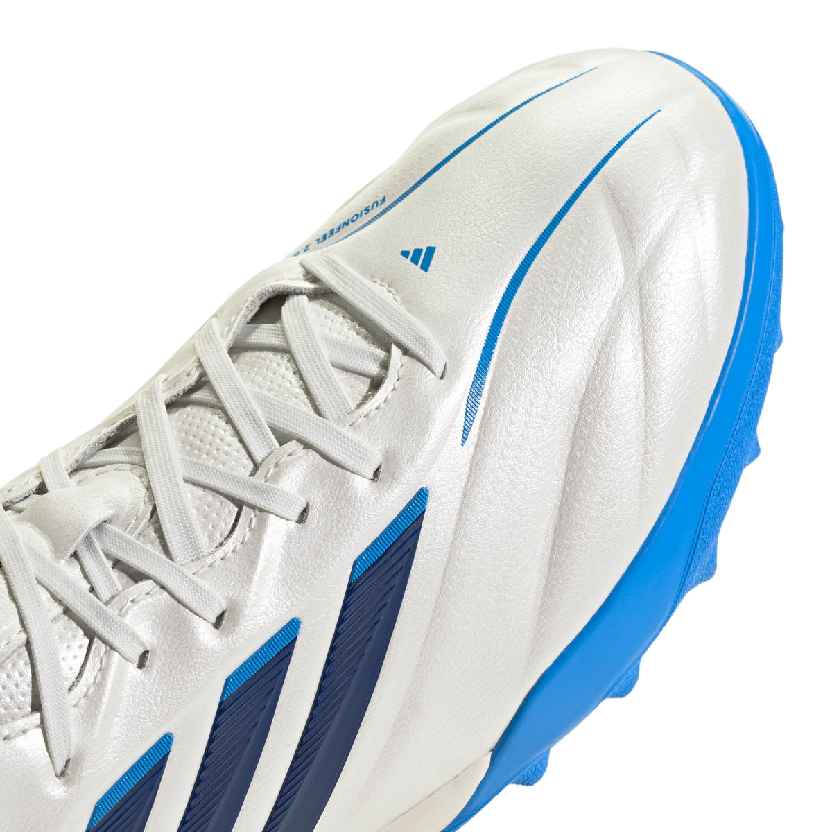 adidas Copa Pure IV Pro TF Turf Soccer Cleat - Zero Metalic / Dark Blue / Lucid Ray Blue