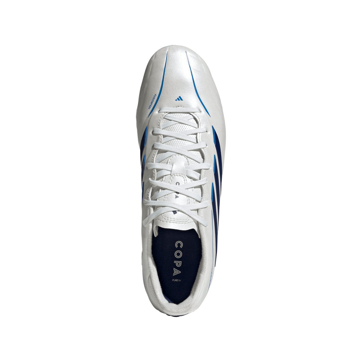 adidas Copa Pure IV League FG Firm Ground Soccer Cleats-  Zero Metalic / Dark Blue / Lucid Ray Blue