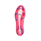 adidas F50 Hyperfast League Laceless FG Firm Ground Soccer Cleats - Cloud White / Solar Purple / Solar Turbo