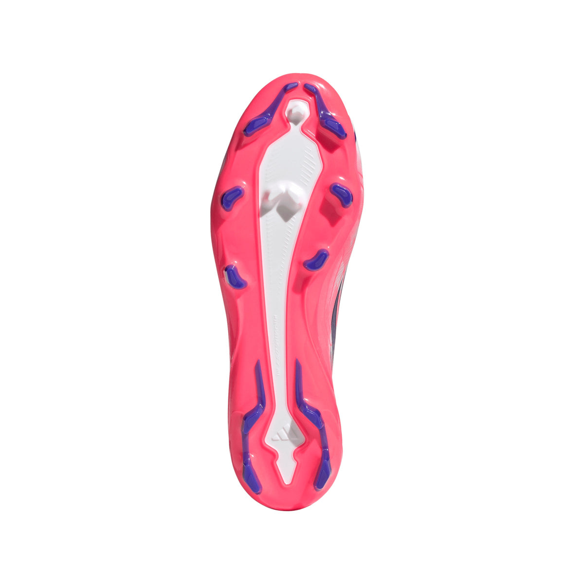 adidas F50 Hyperfast League Laceless FG Firm Ground Soccer Cleats - Cloud White / Solar Purple / Solar Turbo