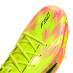 adidas F50 Hyperfast Elite FG Firm Ground Soccer Cleats- Team Solar Yellow 2 / Core Black / Solar Turbo