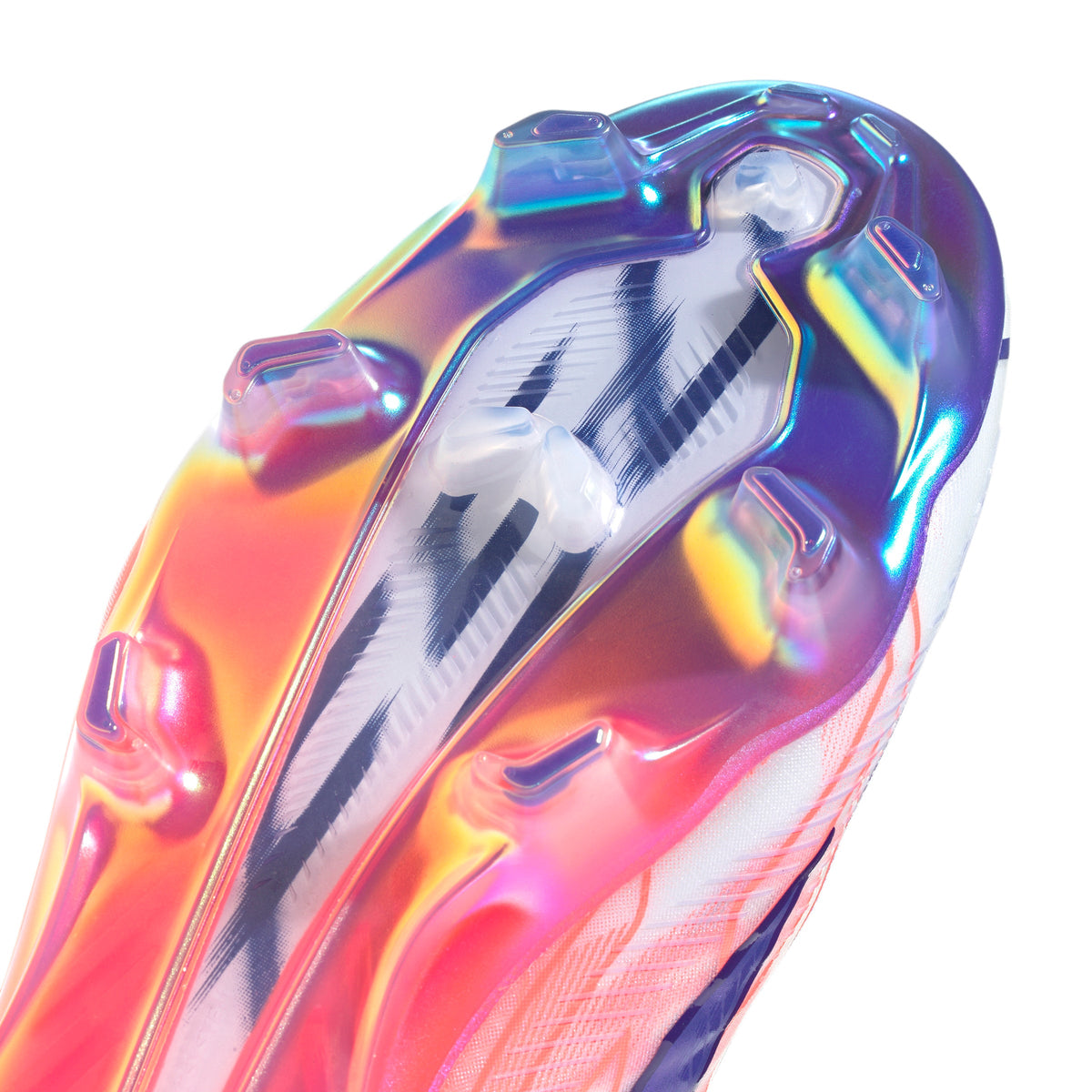 adidas F50 Hyperfast Elite FG Firm Ground Soccer Cleats- Cloud White / Solar Purple / Solar Turbo