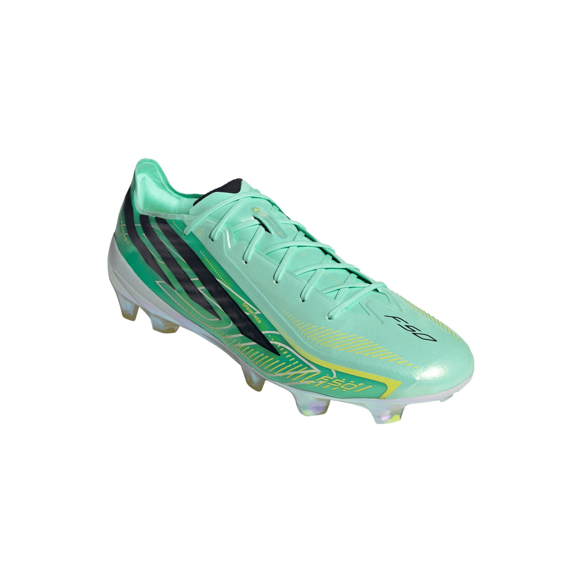 adidas F50 Hyperfast Elite FG Firm Ground Soccer Cleats- Pulse Mint / Core Black / Solar Lemon