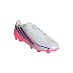 adidas F50 Hyperfast Pro FG Firm Ground Soccer Cleats - Cloud White / Solar Purple / Solar Turbo