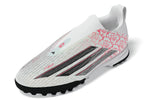 adidas F50 League Laceless Lamine Yamal Kids TF Turf Soccer Cleats- Cloud White / Core Black / Lucid Red