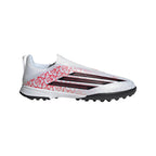 adidas F50 League Laceless Lamine Yamal Kids TF Turf Soccer Cleats- Cloud White / Core Black / Lucid Red