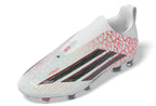 adidas F50 League Laceless Lamine Yamal Kids FG Firm Ground Soccer Cleats- Cloud White / Core Black / Lucid Red